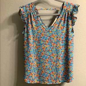 Loft flutter sleeve top